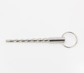 Love In Leather Stepped Ripple Penis Plug With Ring Urethral Sounds